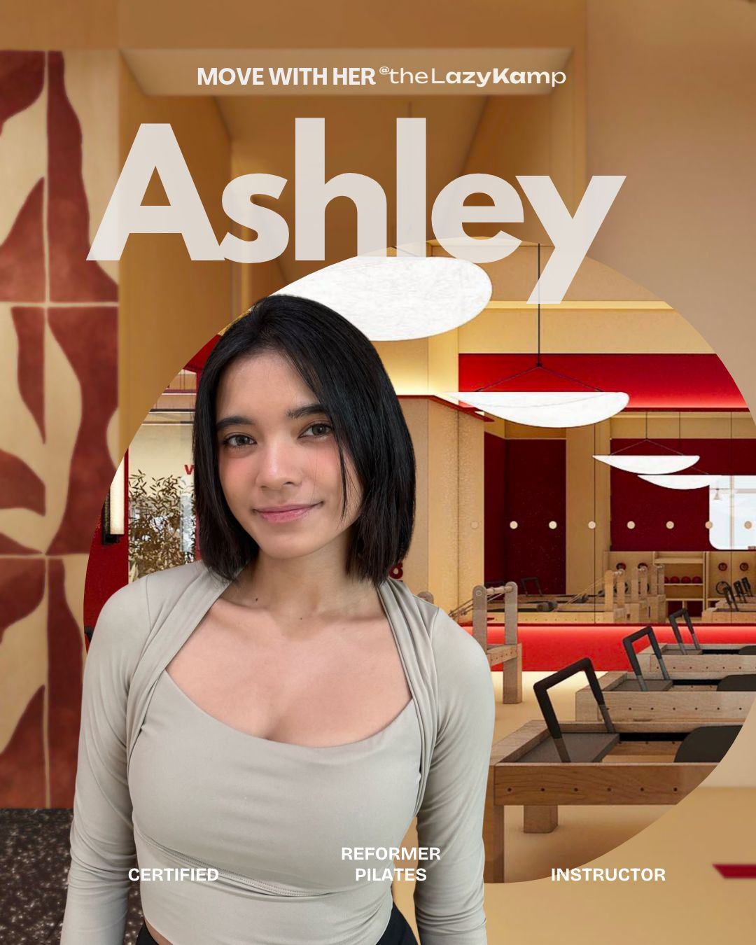 Ashley, The Lazy Kamp Reformer Pilates instructor